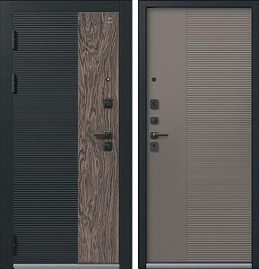 Товар Дверь С-112 Черный Муар+Кварц Черный+Орех Мокко - Базальт DIS007513