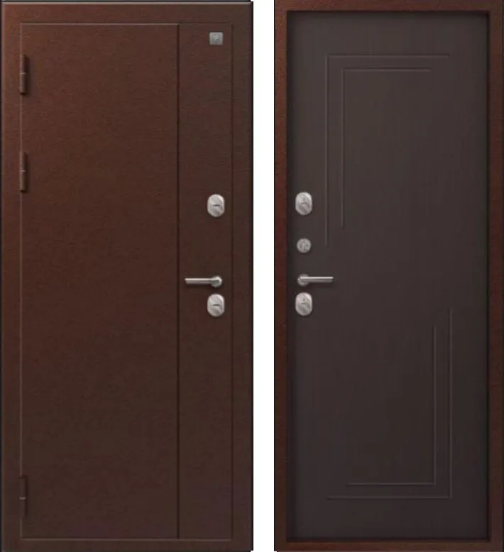 Дверь Термо-100 Антик Медь - Темная Лиственница DIS007361